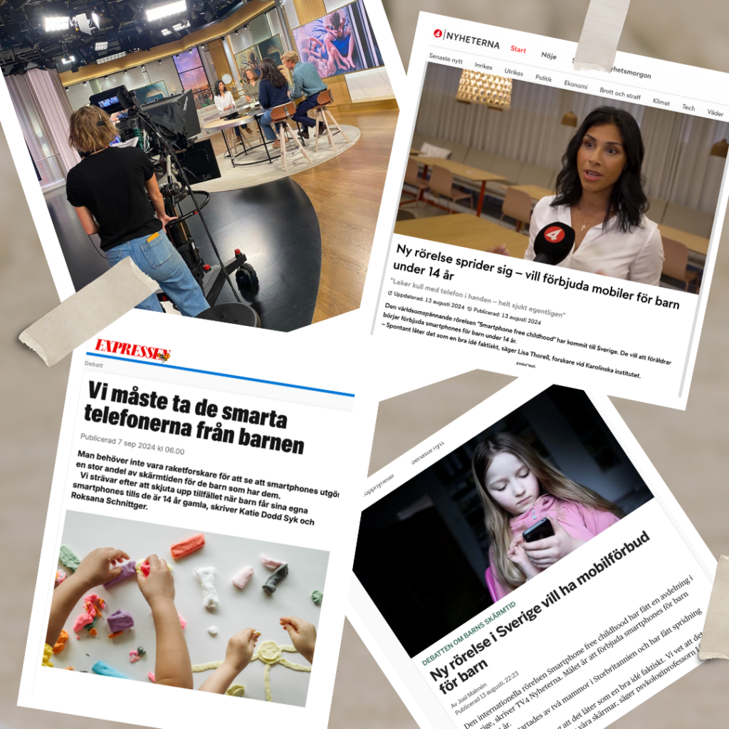 Mediabevakning av Smartphone Free Childhood Sverige